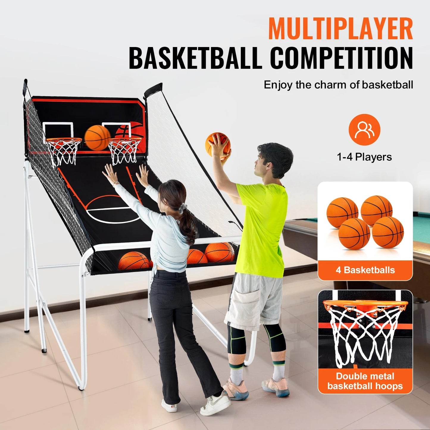 Giant Sports Dual Shot Foldable Basketball Arcade Game