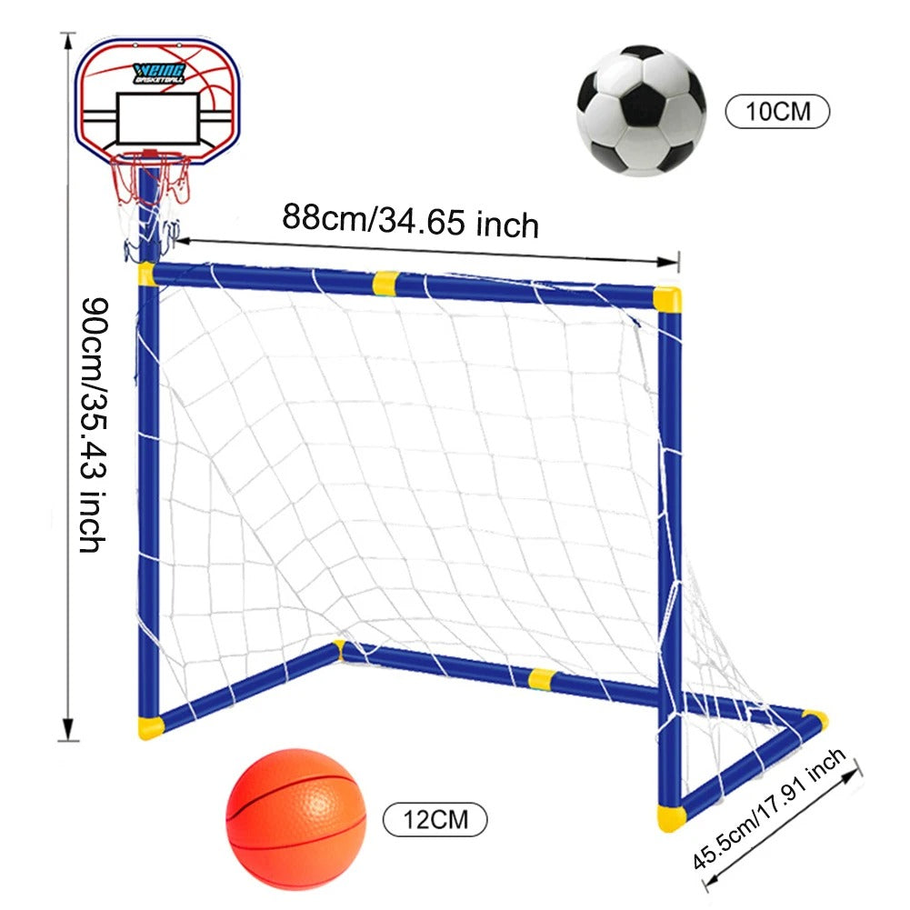 Giant Sports Toddler Soccer & Basketball Goal Set