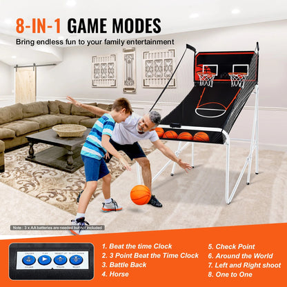 Giant Sports Dual Shot Foldable Basketball Arcade Game